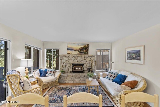 917 Jennifer St, Incline Village, NV 89451 - living area with plenty of natural light and wood finished floors