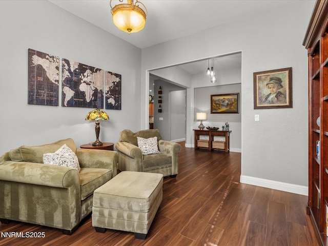 1486 Lambrays Ct, Sparks, NV 89436 - living area with dark wood-style flooring and baseboards