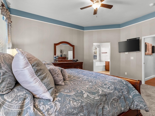 1486 Lambrays Ct, Sparks, NV 89436 - bedroom with ensuite bathroom and ceiling fan