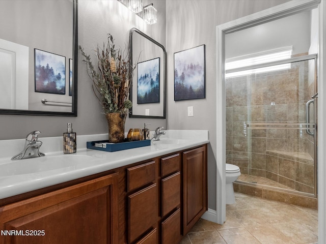 1486 Lambrays Ct, Sparks, NV 89436 - full bath with double vanity, a shower stall, and tile patterned floors