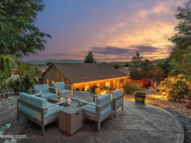 1486 Lambrays Ct, Sparks, NV 89436 - view of patio / terrace with an outdoor living space with a fire pit