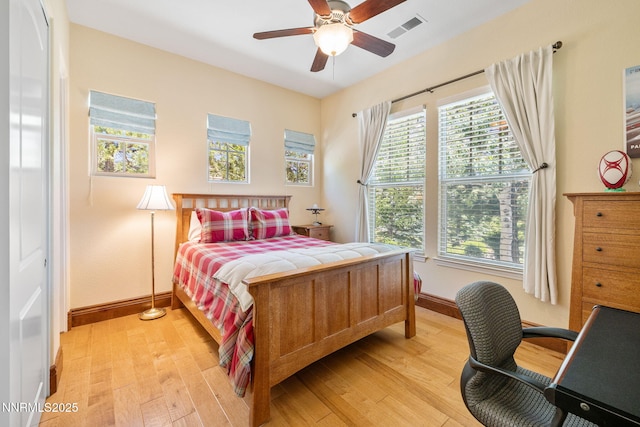 16956 Rue Du Parc Ave, Reno, NV 89511 - bedroom featuring light wood finished floors, an office area, and ceiling fan