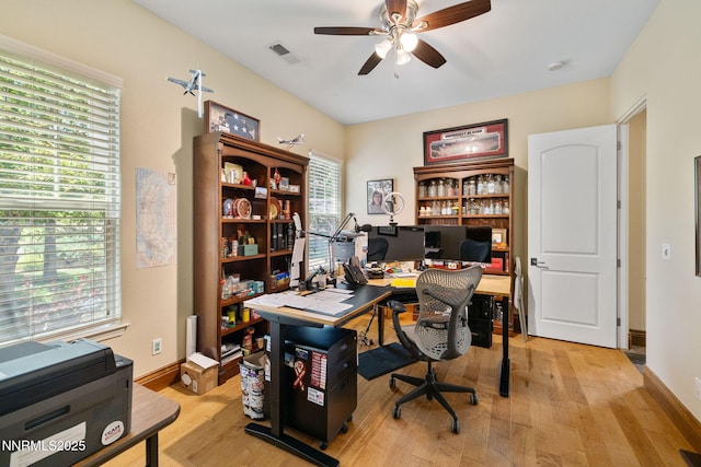16956 Rue Du Parc Ave, Reno, NV 89511 - office featuring ceiling fan and light wood-style floors