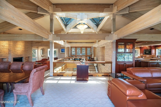 275 Chukkar Dr, Glenbrook, NV 89413 - lobby featuring beamed ceiling and high vaulted ceiling