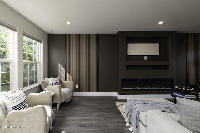 3323 Deer Ridge Ct, Reno, NV 89509 - bedroom featuring recessed lighting, dark wood-style flooring, and a glass covered fireplace