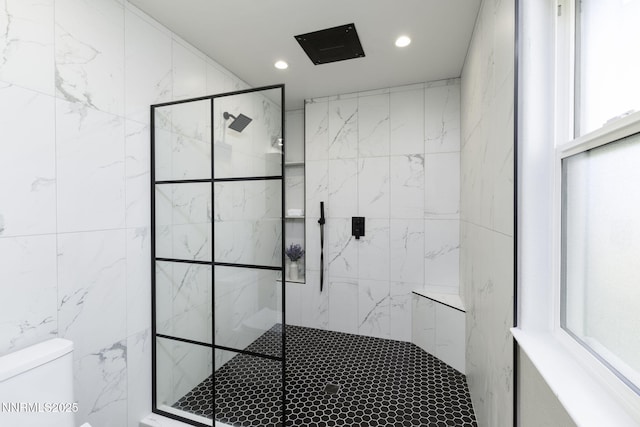 3323 Deer Ridge Ct, Reno, NV 89509 - full bathroom with tiled shower and recessed lighting