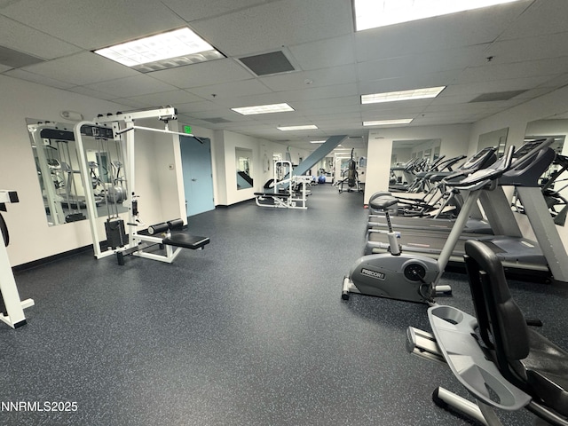 200 W 2nd St Unit 1107, Reno, NV 89501 - exercise room with a drop ceiling