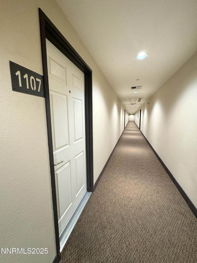 200 W 2nd St Unit 1107, Reno, NV 89501 - hallway featuring carpet floors and recessed lighting