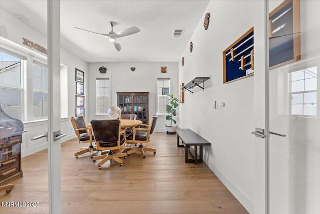 206 Criollo Ct, Reno, NV 89511 - office space with a ceiling fan and light wood-type flooring