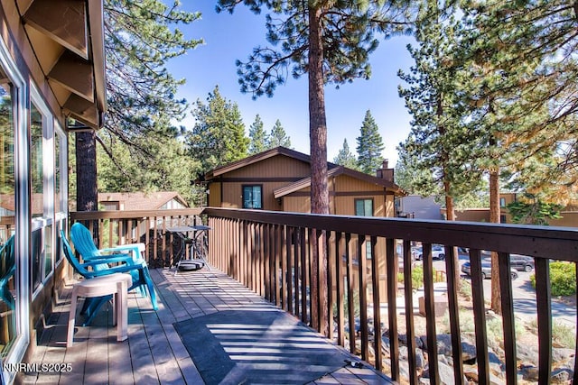 128 Holly Ln Unit B, Stateline, NV 89449 - view of wooden deck