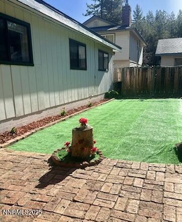 3510 Rancho Cir S, Lake Tahoe, CA 96150 - view of yard featuring a patio area