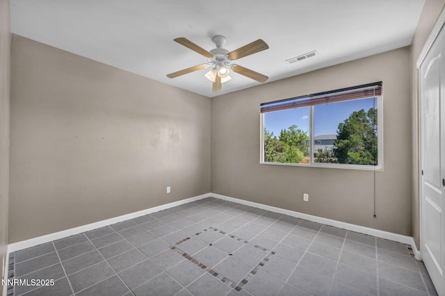 2182 Talladega Ct, Sparks, NV 89436 - tiled empty room featuring baseboards and a ceiling fan