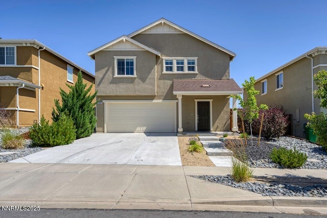 10965 Bloomsburg Dr, Reno, NV 89506 - traditional-style home featuring stucco siding, concrete driveway, and an attached garage