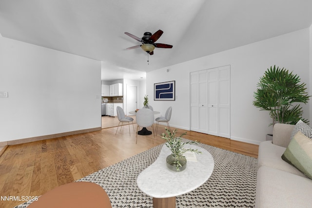 185 Marmot Dr, Reno, NV 89523 - living room with a ceiling fan and light wood-style floors