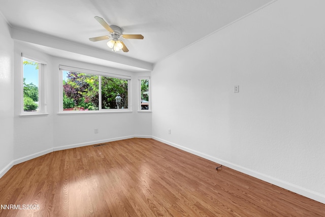 185 Marmot Dr, Reno, NV 89523 - empty room featuring plenty of natural light, a ceiling fan, and light wood-type flooring