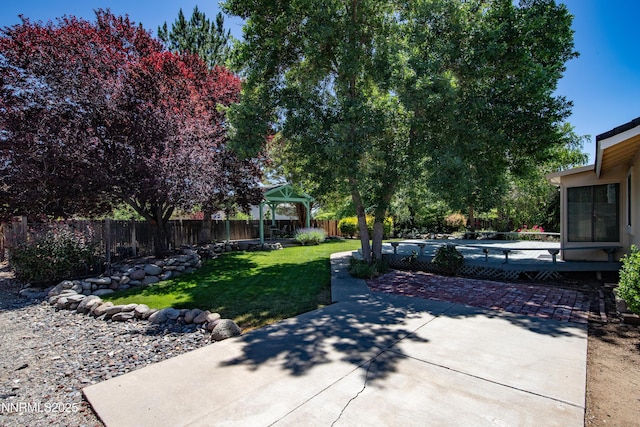 185 Marmot Dr, Reno, NV 89523 - fenced backyard featuring a gazebo, a patio area, and a wooden deck