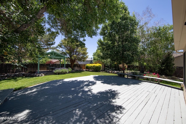 185 Marmot Dr, Reno, NV 89523 - deck with a gazebo and a fenced backyard