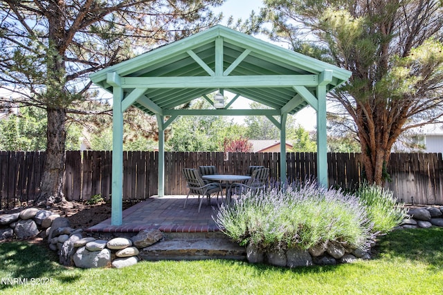 185 Marmot Dr, Reno, NV 89523 - fenced backyard featuring a gazebo and a patio