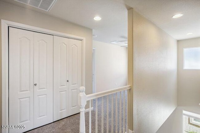 1825 Star Bright Way, Reno, NV 89523 - hallway featuring an upstairs landing, carpet floors, and recessed lighting