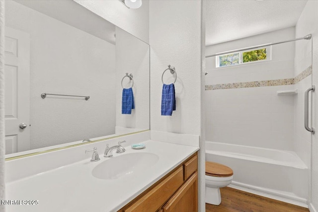 7560 Lighthouse Ln, Reno, NV 89511 - bathroom featuring vanity, wood finished floors, and bathing tub / shower combination