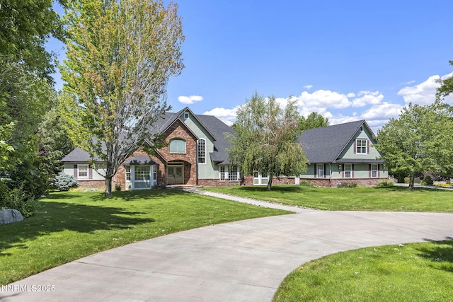 224 Foothill Meadows Ct, Genoa, NV 89411 - view of front of house featuring a front yard and stone siding