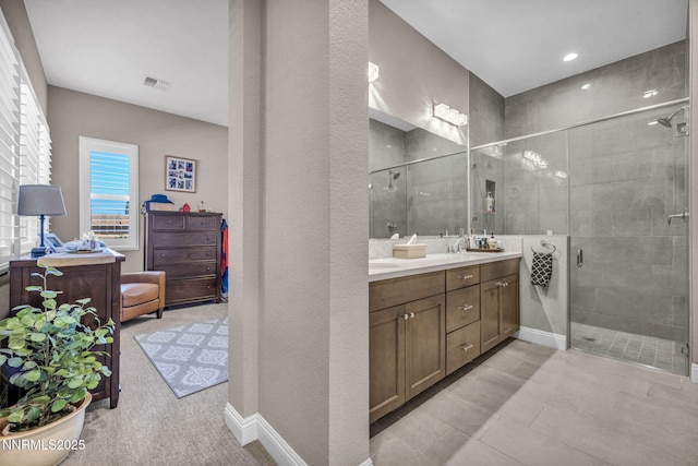 2109 Cast Iron Dr, Reno, NV 89521 - full bath featuring double vanity and a shower stall