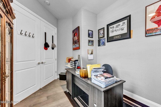2109 Cast Iron Dr, Reno, NV 89521 - hall featuring wood finished floors and an office area