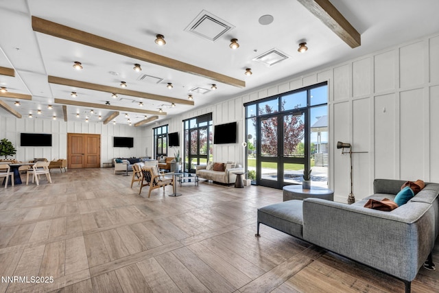 2109 Cast Iron Dr, Reno, NV 89521 - common area with a decorative wall and beam ceiling