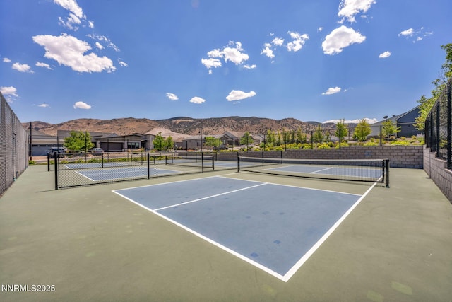 2109 Cast Iron Dr, Reno, NV 89521 - view of tennis court featuring a mountain view and a residential view