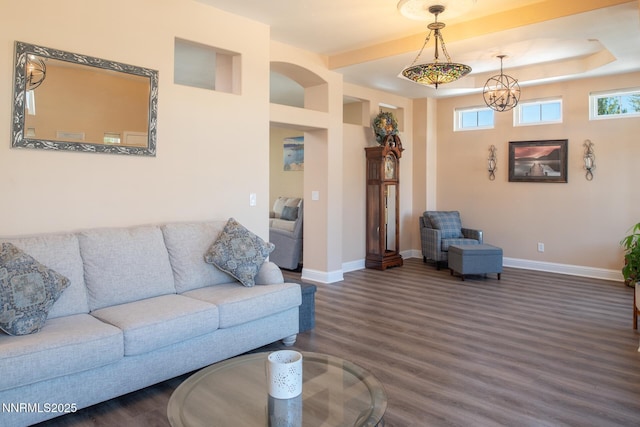 2605 Lerma Ct, Sparks, NV 89436 - living area featuring wood finished floors and a chandelier