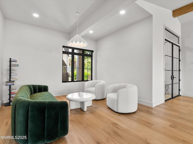 3662 Spirit Bluff Ct, Reno, NV 89511 - living area featuring light wood-style flooring and recessed lighting
