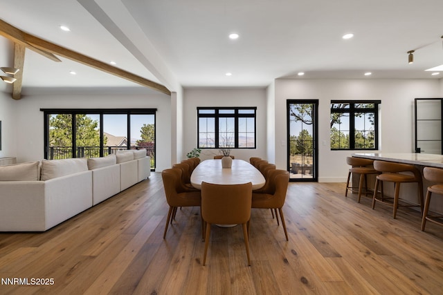 3662 Spirit Bluff Ct, Reno, NV 89511 - dining area featuring recessed lighting, plenty of natural light, and light wood-type flooring
