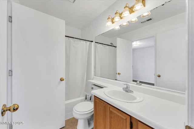 1592 Reno View Dr, Reno, NV 89523 - bathroom featuring vanity, tile patterned floors, and shower / tub combo