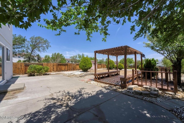 1592 Reno View Dr, Reno, NV 89523 - fenced backyard featuring a pergola and a patio