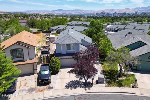 1592 Reno View Dr, Reno, NV 89523 - aerial view of residential area featuring a mountain backdrop