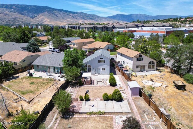 1592 Reno View Dr, Reno, NV 89523 - aerial view of residential area featuring a mountainous background