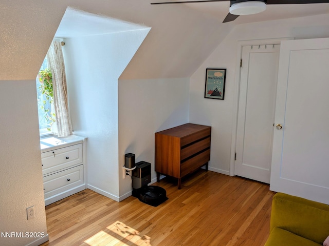1640 Liston Ave, Reno, NV 89502 - additional living space featuring light wood-style floors, vaulted ceiling, and a ceiling fan