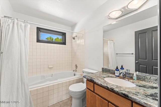5455 Wild Horse Rd, Reno, NV 89510 - full bathroom featuring tiled shower / bath, tile patterned floors, and vanity