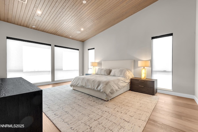 66 Caballada St, Reno, NV 89511 - bedroom featuring recessed lighting, wooden ceiling, light wood finished floors, and vaulted ceiling