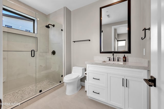 66 Caballada St, Reno, NV 89511 - full bathroom with tile patterned flooring, a stall shower, and vanity