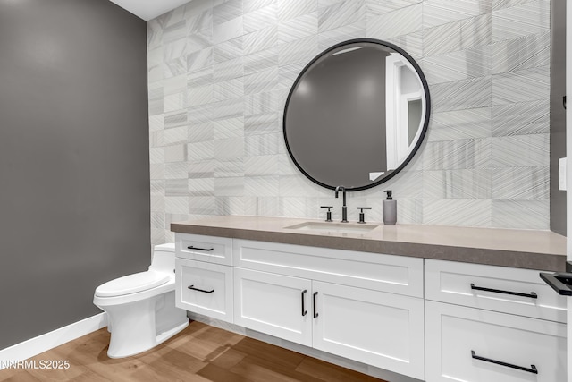 66 Caballada St, Reno, NV 89511 - half bathroom featuring vanity and wood finished floors