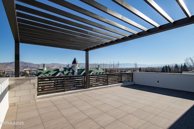 66 Caballada St, Reno, NV 89511 - view of patio / terrace with a mountain view and a pergola