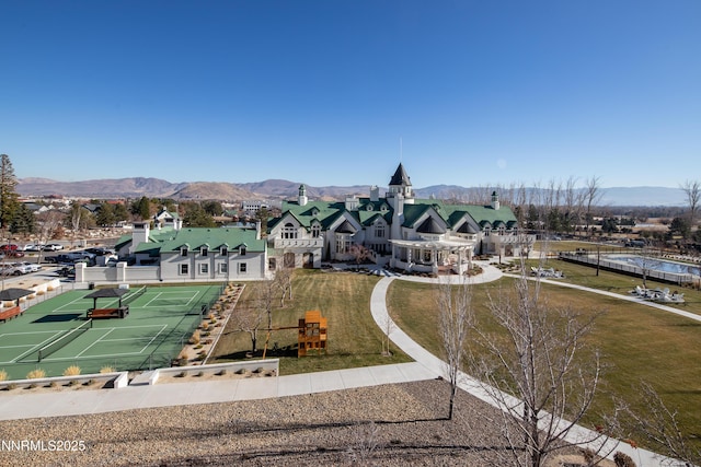 66 Caballada St, Reno, NV 89511 - view of home's community with shuffleboard and a mountain view