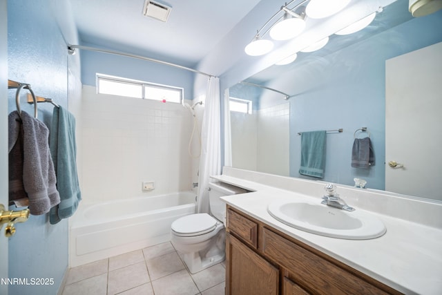 2787 Randolph Dr, Reno, NV 89502 - full bathroom featuring shower / bath combo, vanity, and tile patterned floors