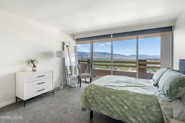 100 N Arlington Ave Unit 17G, Reno, NV 89501 - carpeted bedroom featuring a mountain view and access to outside