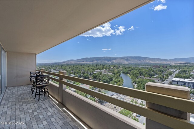 100 N Arlington Ave Unit 17G, Reno, NV 89501 - balcony featuring a mountain view