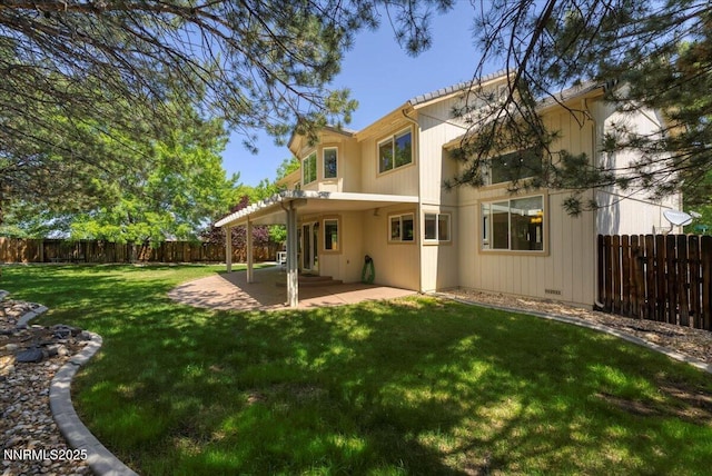 4413 Desert Hills Ct, Sparks, NV 89436 - rear view of property featuring a fenced backyard and a patio area