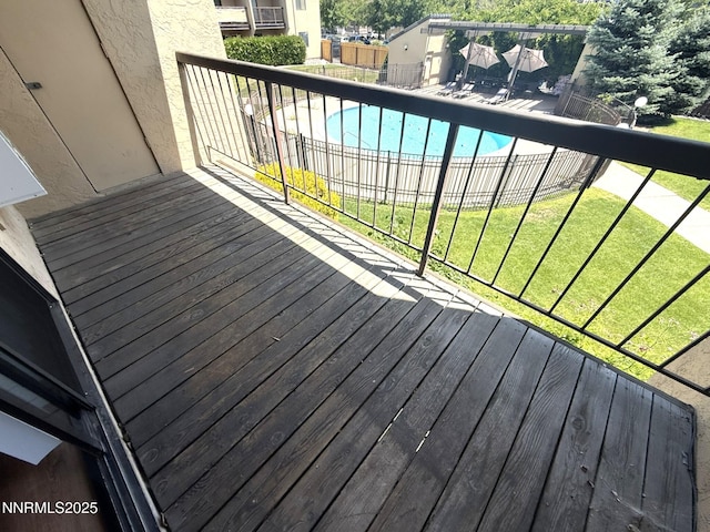 2450 Lymbery St Unit 219, Reno, NV 89509 - wooden terrace with a community pool