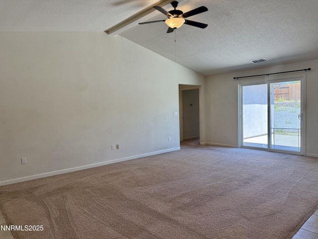 1122 Ferretto Pkwy, Dayton, NV 89403 - spare room with light colored carpet, a ceiling fan, and a textured ceiling