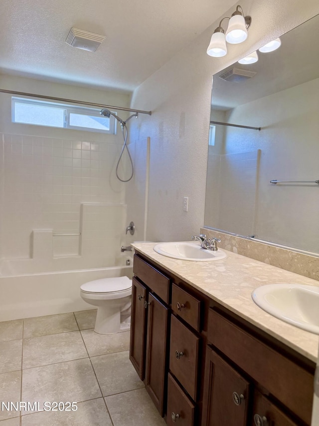 1122 Ferretto Pkwy, Dayton, NV 89403 - full bath featuring bathtub / shower combination, double vanity, and tile patterned flooring
